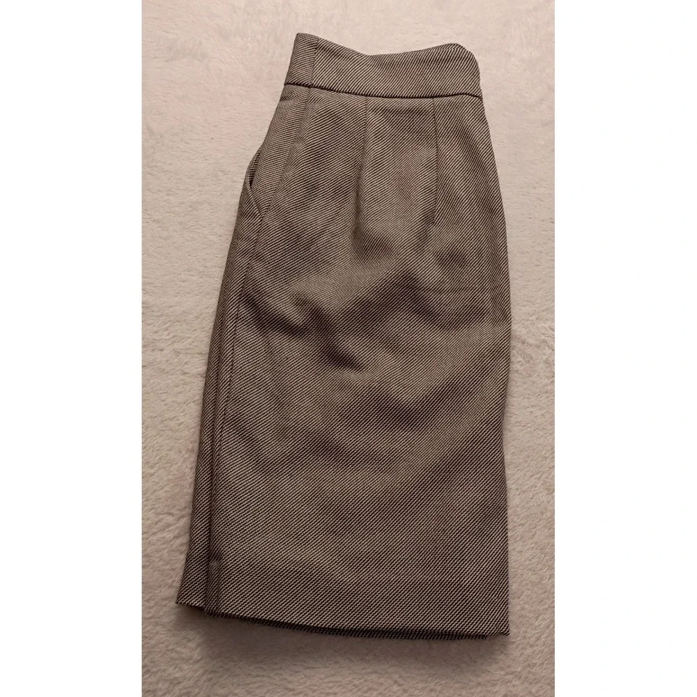 Express Women's Black White Houndstooth Pencil Skirt Size 4 High Waist Career